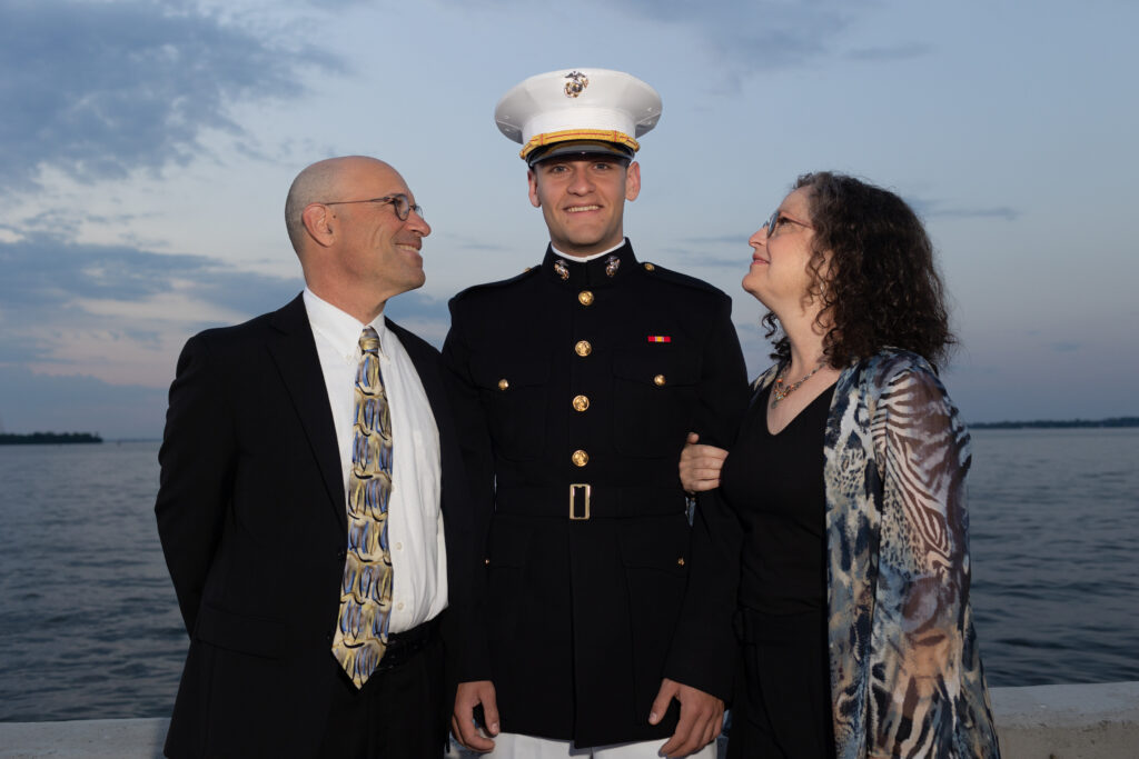 USNA Midshipman Family Photography at sunrise in Annapolis by Kelly Eskelsen.