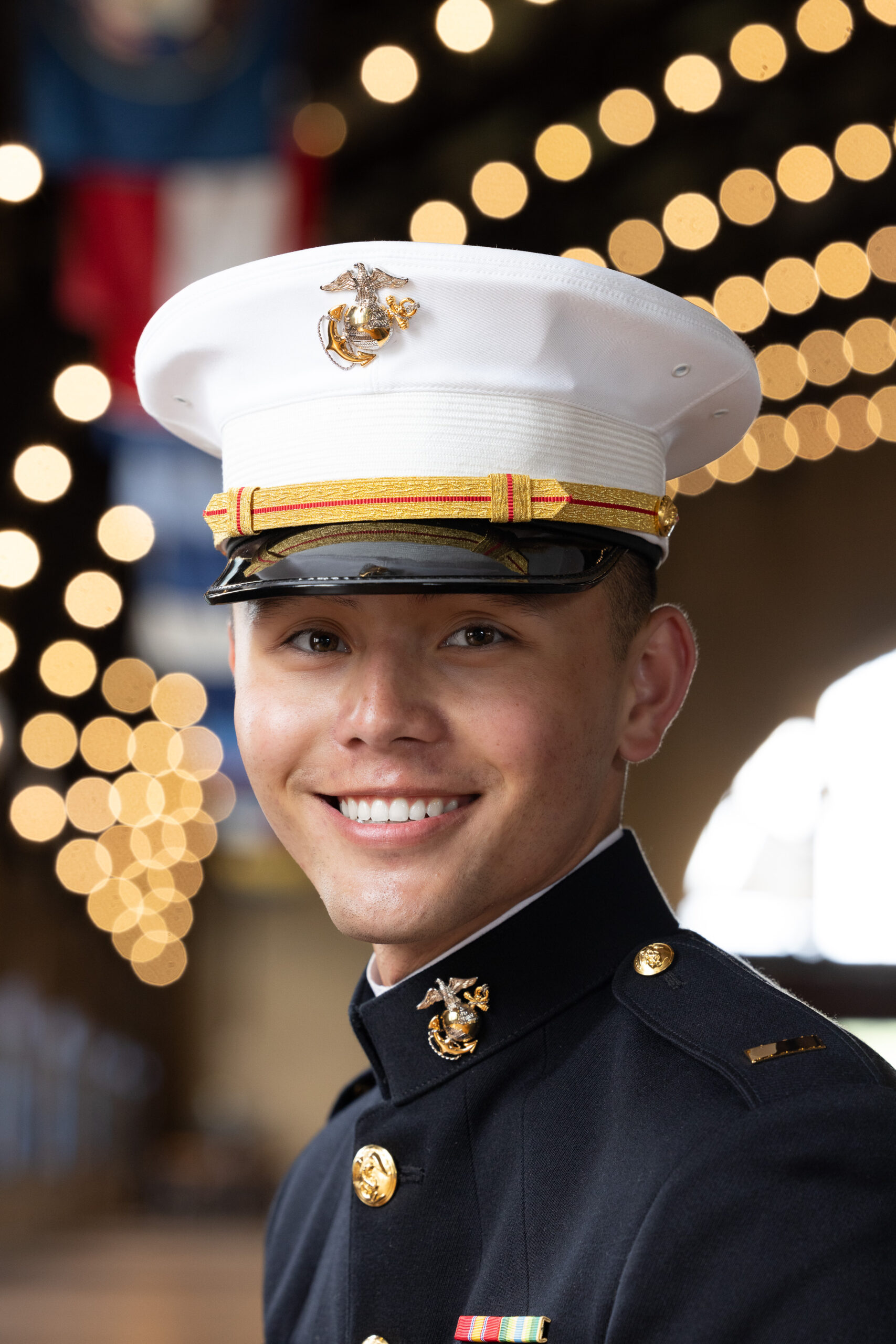 USNA Midshipman Portrait of Marine In Dhalgren Hall by Kelly Eskelsen